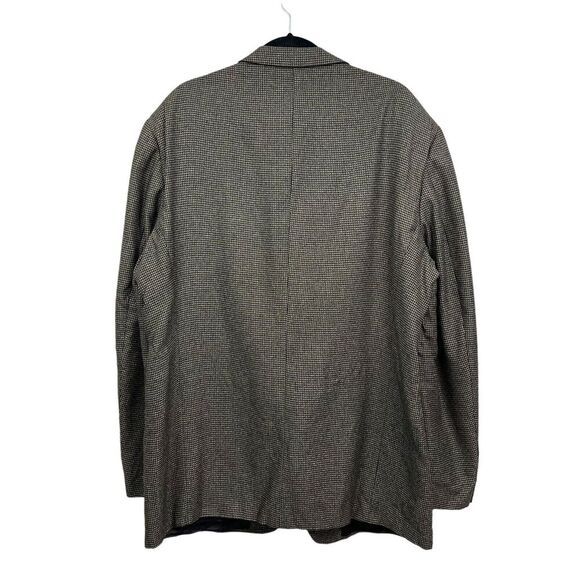 Joseph Abboud Mens Sport Coat Blazer Silk‎ Wool Super 100's Houndstooth Size 48L - Picture 6 of 7